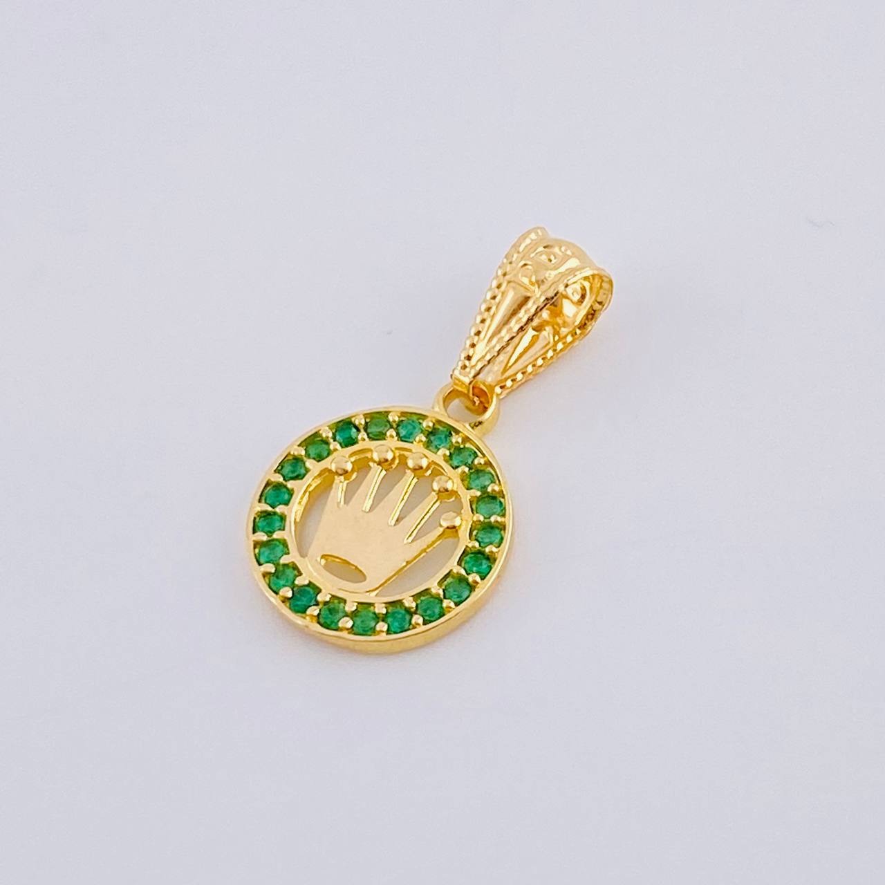 Dije Corona Circular 0.65 g / 1,8 cm Oro Amarillo 18K