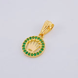 Dije Corona Circular 0.65 g / 1,8 cm Oro Amarillo 18K