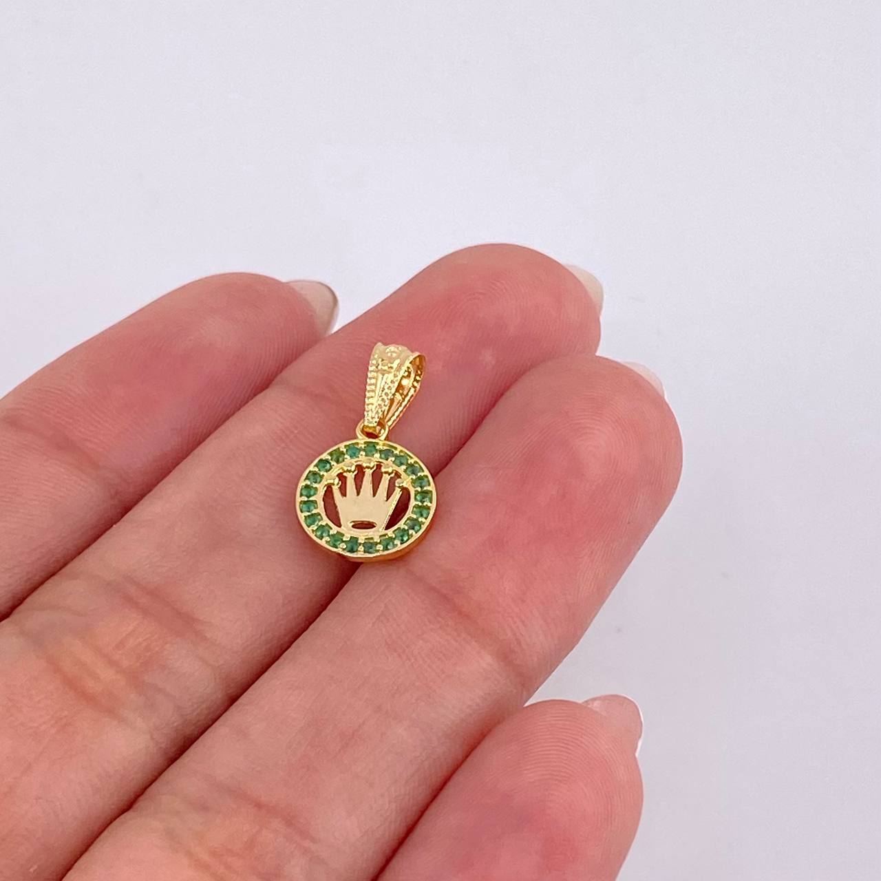 Dije Corona Circular 0.65 g / 1,8 cm Oro Amarillo 18K