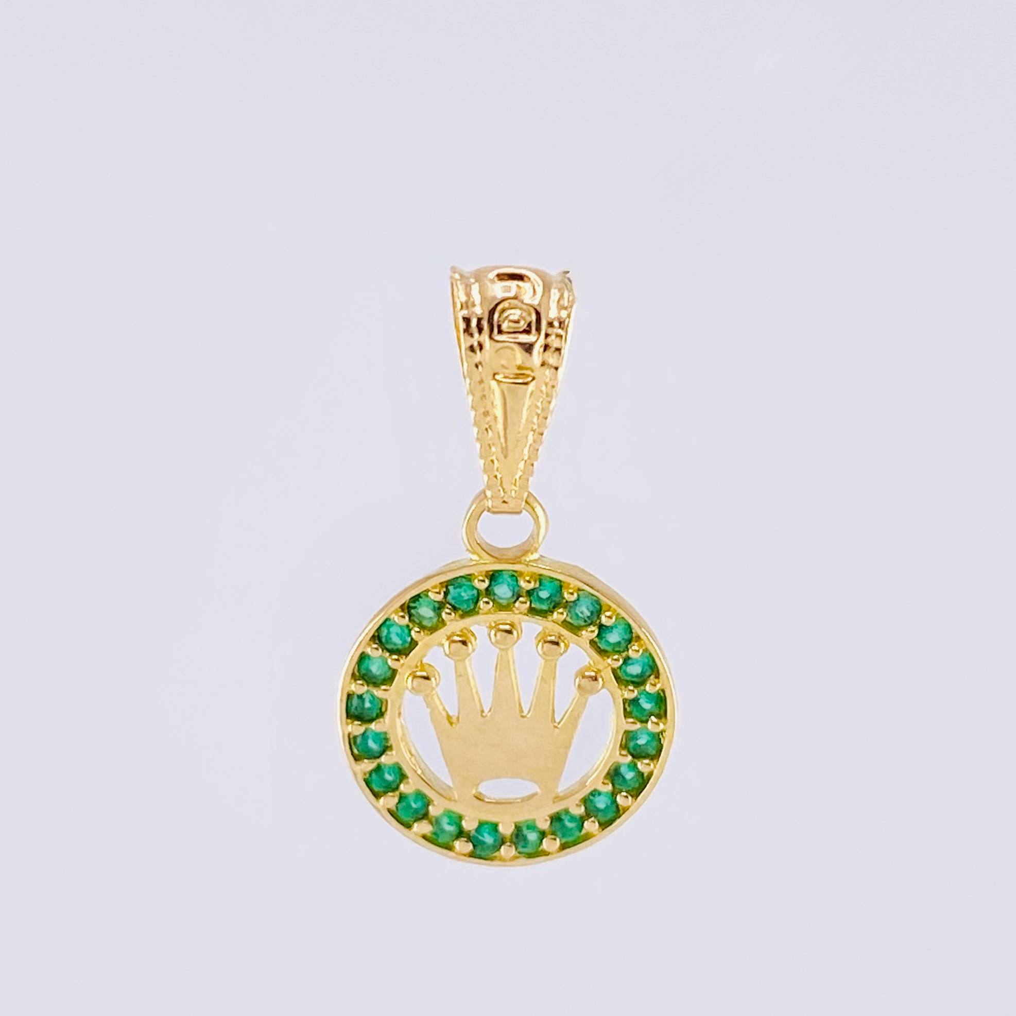 Dije Corona Circular 0.65 g / 1,8 cm Oro Amarillo 18K