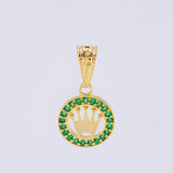 Dije Corona Circular 0.65 g / 1,8 cm Oro Amarillo 18K