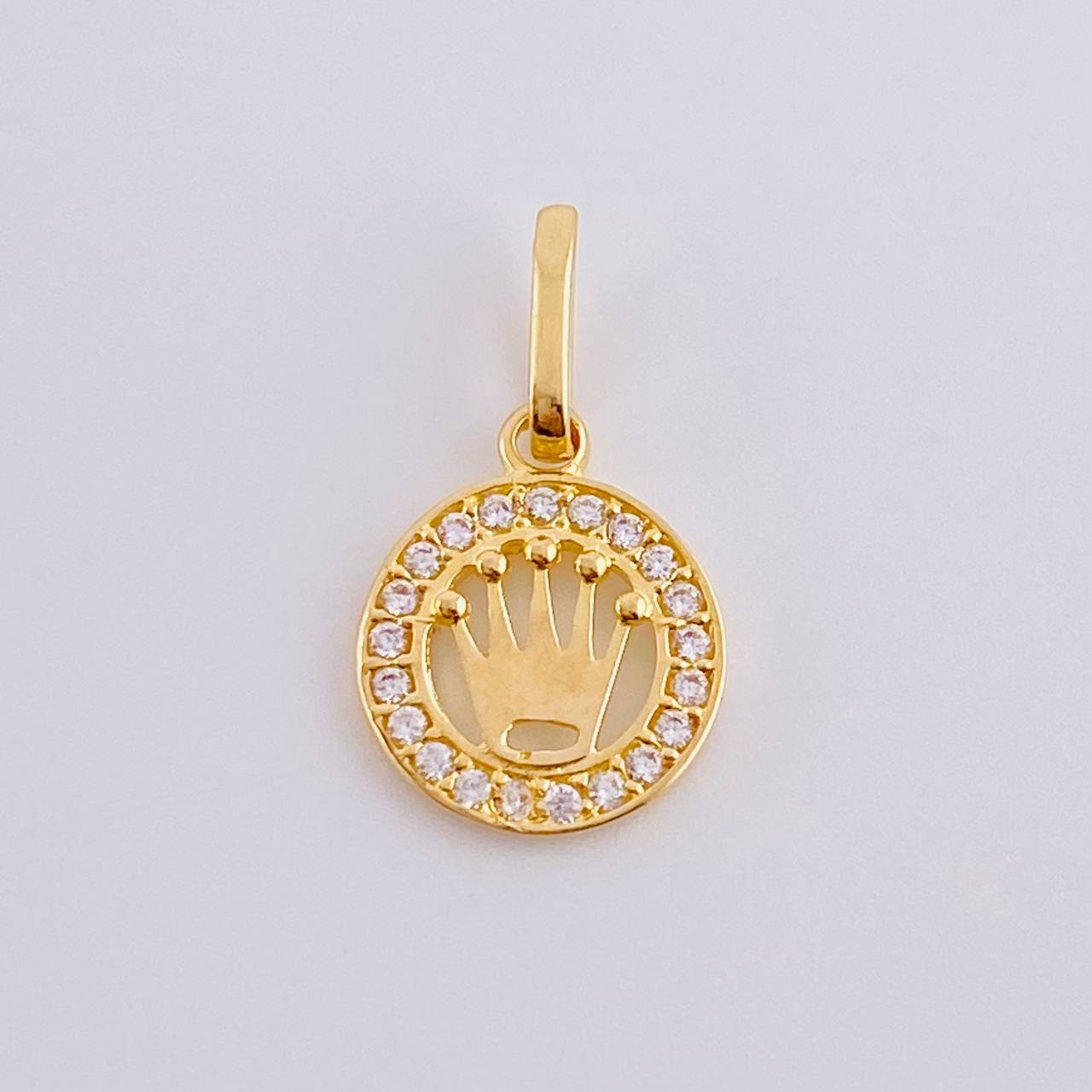 Dije Corona Circular 0.75 g / 1,8 cm Oro Amarillo 18K