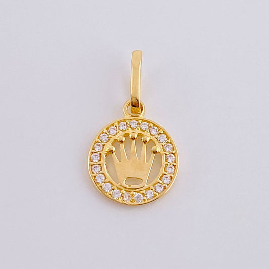 Dije Corona Circular 0.75 g / 1,8 cm Oro Amarillo 18K