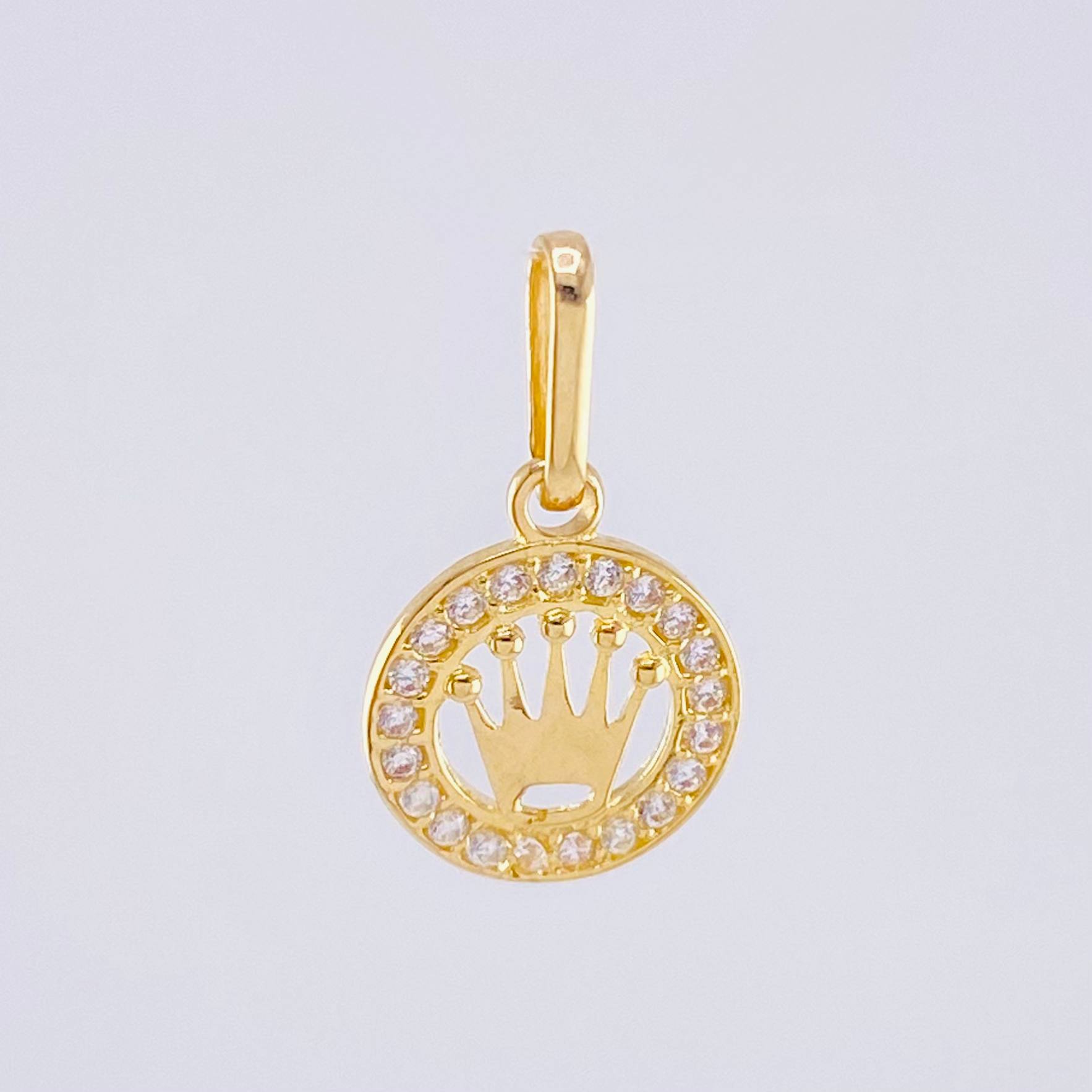 Dije Corona Circular 0.75 g / 1,8 cm Oro Amarillo 18K