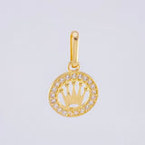 Dije Corona Circular 0.75 g / 1,8 cm Oro Amarillo 18K