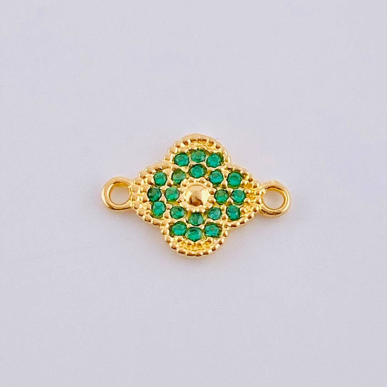 Herraje Trebol Central 0.7 g / 1,3 cm Oro Amarillo 18K