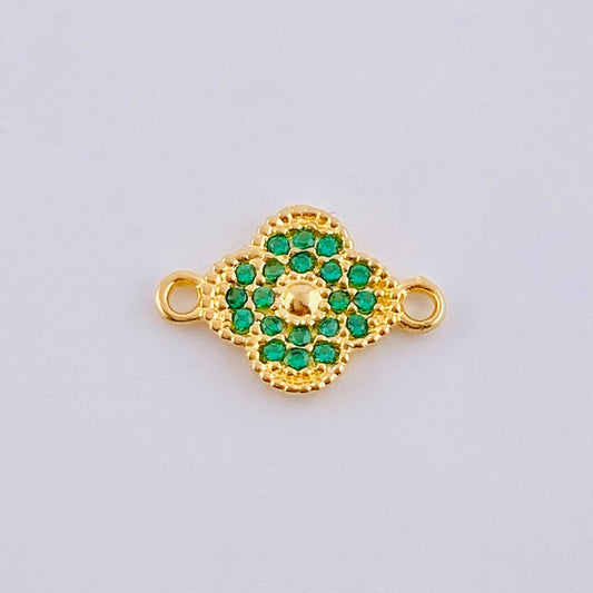 Herraje Trebol Central 0.7 g / 1,3 cm Oro Amarillo 18K