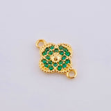 Herraje Trebol Central 0.7 g / 1,3 cm Oro Amarillo 18K