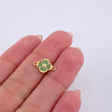 Herraje Trebol Central 0.7 g / 1,3 cm Oro Amarillo 18K