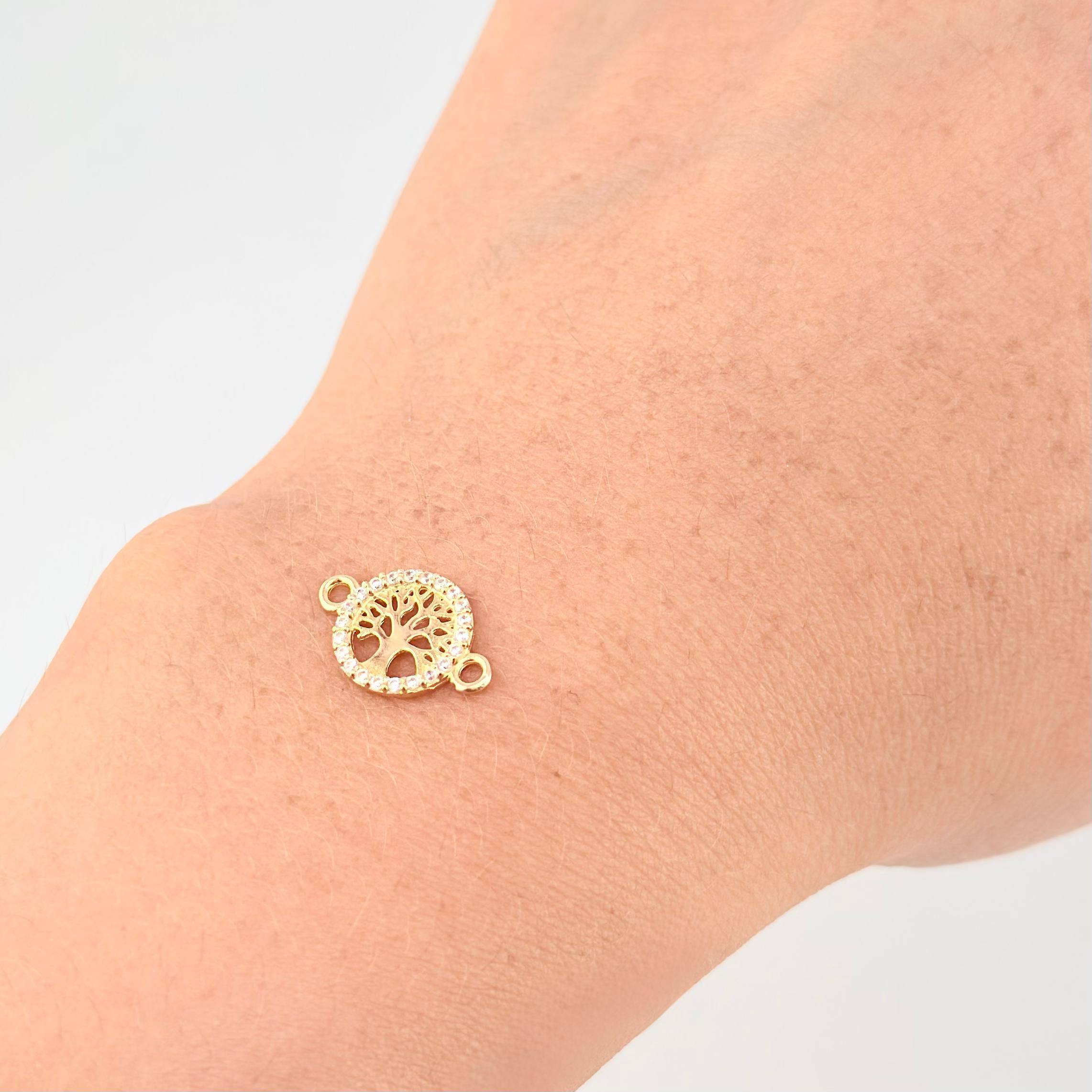 Herraje Arbol De La Vida 0.6 g / 1,5 cm Oro Amarillo 18K