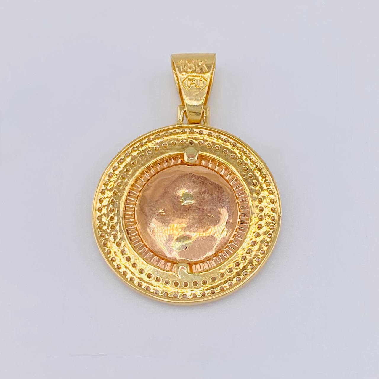 Dije Corona Circular 7.45 g / 3,8 cm Tres Oros 18K