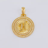 Dije Medalla Letra H 4.8g / 3.1cm Oro Amarillo 18K