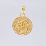 Dije Medalla Letra H 4.8g / 3.1cm Oro Amarillo 18K