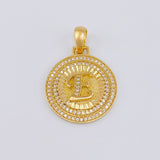 Dije Medalla Letra E 4.9g / 3.1cm Oro Amarillo 18K