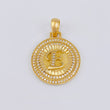 Dije Medalla Letra E 4.8g / 3.1cm Oro Amarillo 18K