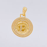 Dije Medalla Letra E 4.9g / 3.1cm Oro Amarillo 18K