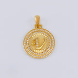 Dije Medalla Letra V 4.75 g / 3 cm Oro Amarillo 18K