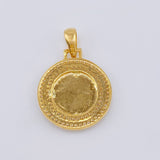 Dije Medalla Letra V 5.1g / 3.1cm Oro Amarillo 18K