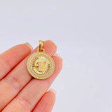Dije Medalla Letra V 4.8g / 3.1cm Oro Amarillo 18K