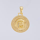 Dije Medalla Letra C 4.6 g / 3 cm Oro Amarillo 18K