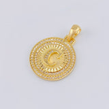Dije Medalla Letra C 4.6g / 3.1cm Oro Amarillo 18K