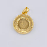 Dije Medalla Letra C 4.6g / 3.1cm Oro Amarillo 18K