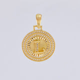 Dije Medalla Letra L 4.75g / 3.1cm Oro Amarillo 18K