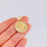 Dije Medalla Letra D 4.55 g / 3,3 cm Oro Amarillo 18K