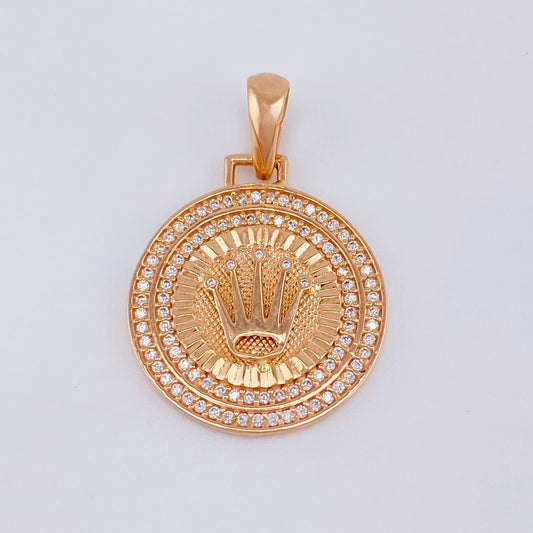 Dije Corona Circular 4.3 g / 3,3 cm Oro Rosa 18K