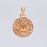 Dije Corona Circular 4.3 g / 3,3 cm Oro Rosa 18K