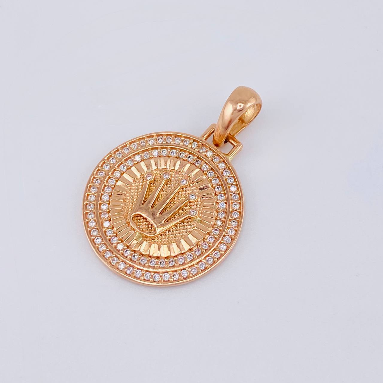 Dije Corona Circular 4.3 g / 3,3 cm Oro Rosa 18K