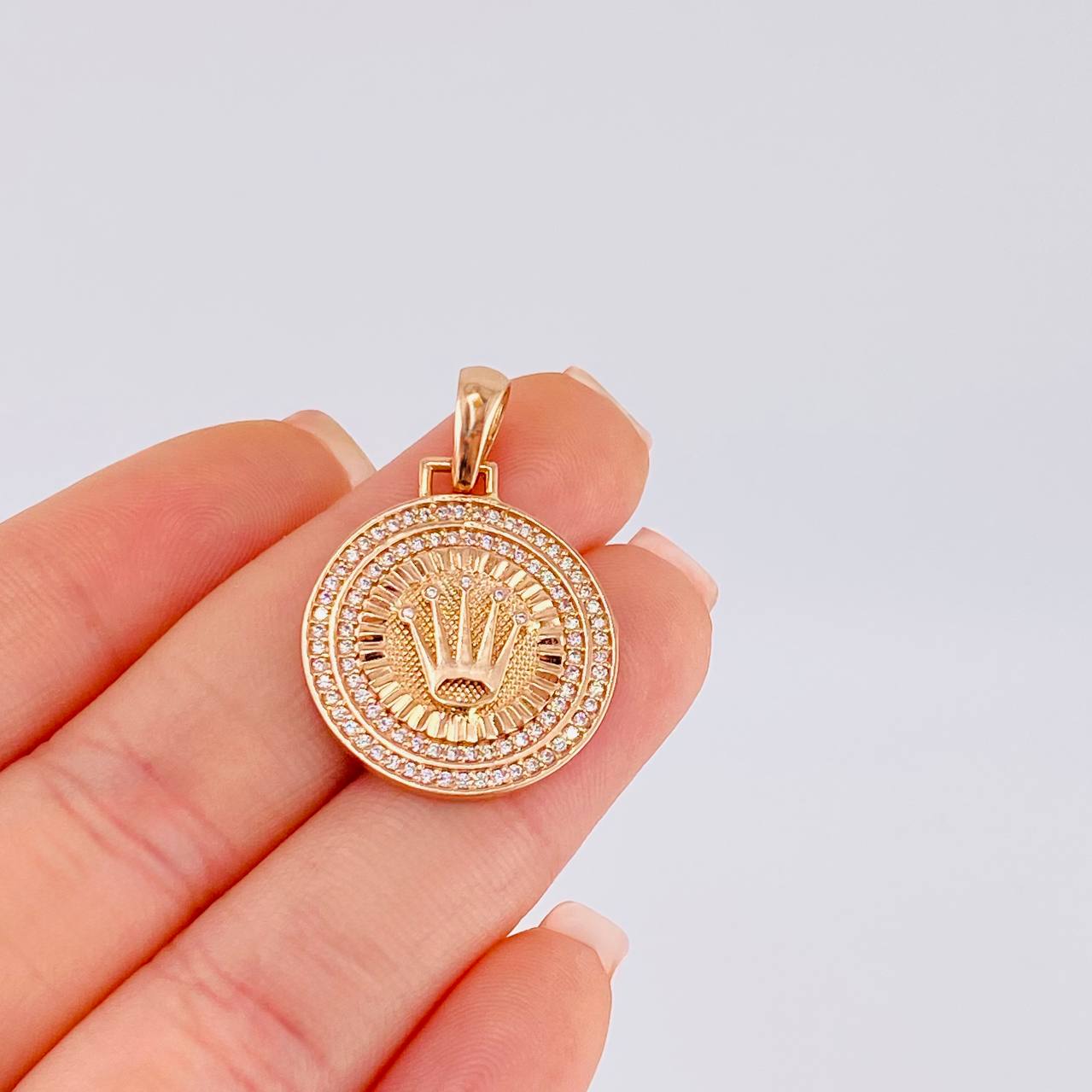Dije Corona Circular 4.3 g / 3,3 cm Oro Rosa 18K