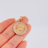 Dije Corona Circular 4.3 g / 3,3 cm Oro Rosa 18K