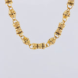 Cadena Rustica Cilindros Tupidos 77.3 g / 65 cm / 6.6 mm Oro Amarillo 18K
