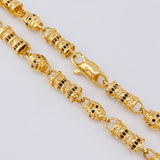 Cadena Rustica Cilindros Tupidos 77.3 g / 65 cm / 6.6 mm Oro Amarillo 18K