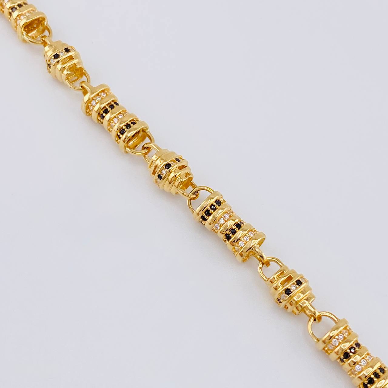 Cadena Rustica Cilindros Tupidos 77.3 g / 65 cm / 6.6 mm Oro Amarillo 18K