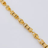 Cadena Rustica Cilindros Tupidos 77.3 g / 65 cm / 6.6 mm Oro Amarillo 18K