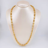 Cadena Rustica Cilindros Tupidos 77.3 g / 65 cm / 6.6 mm Oro Amarillo 18K