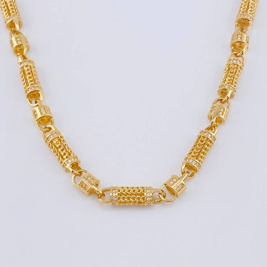 Cadena Rustica Malla Cilindrica 60 g / 65 cm / 5.7 mm Oro Amarillo 18K