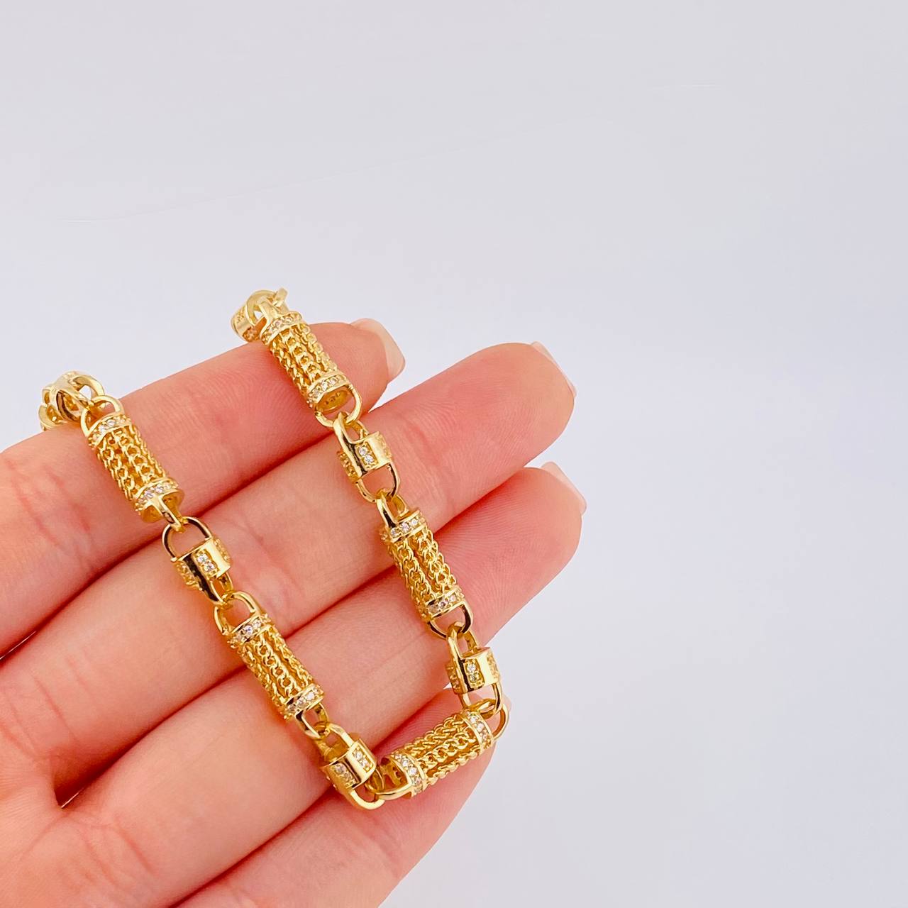 Cadena Rustica Malla Cilindrica 60 g / 65 cm / 5.7 mm Oro Amarillo 18K