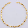 Pulso Rustico Ovalo Rayado 4.2 g / 21 cm / 3,6 mm Oro Amarillo 18K