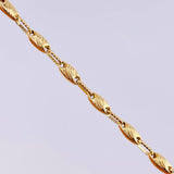 Pulso Rustico Ovalo Rayado 4.2 g / 21 cm / 3,6 mm Oro Amarillo 18K