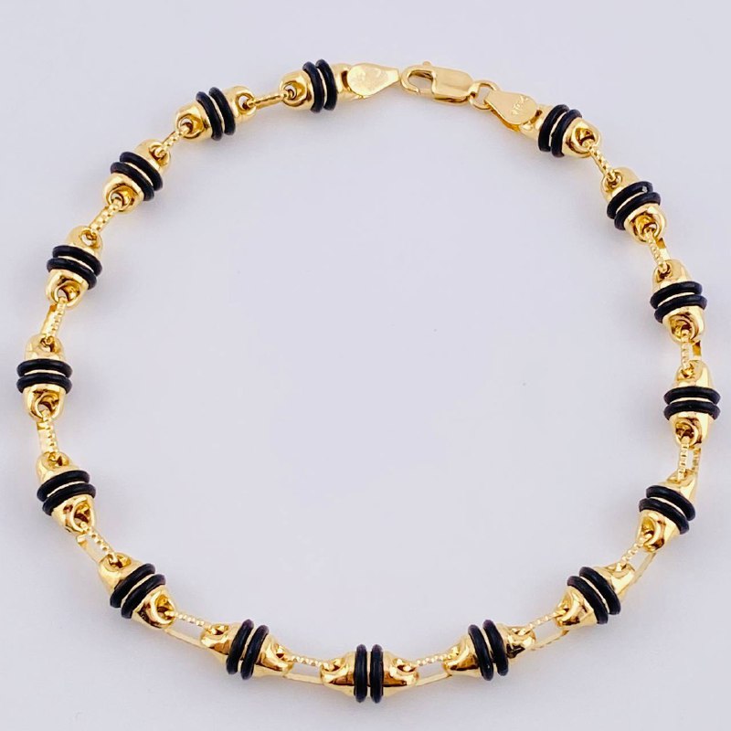 Pulso Rustico Barril 5.4 g / 20,5 cm / 5 mm Oro Amarillo 18K