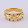 Anillo Gc Carril Doble 4.25 g / T7 Oro Amarillo 18K