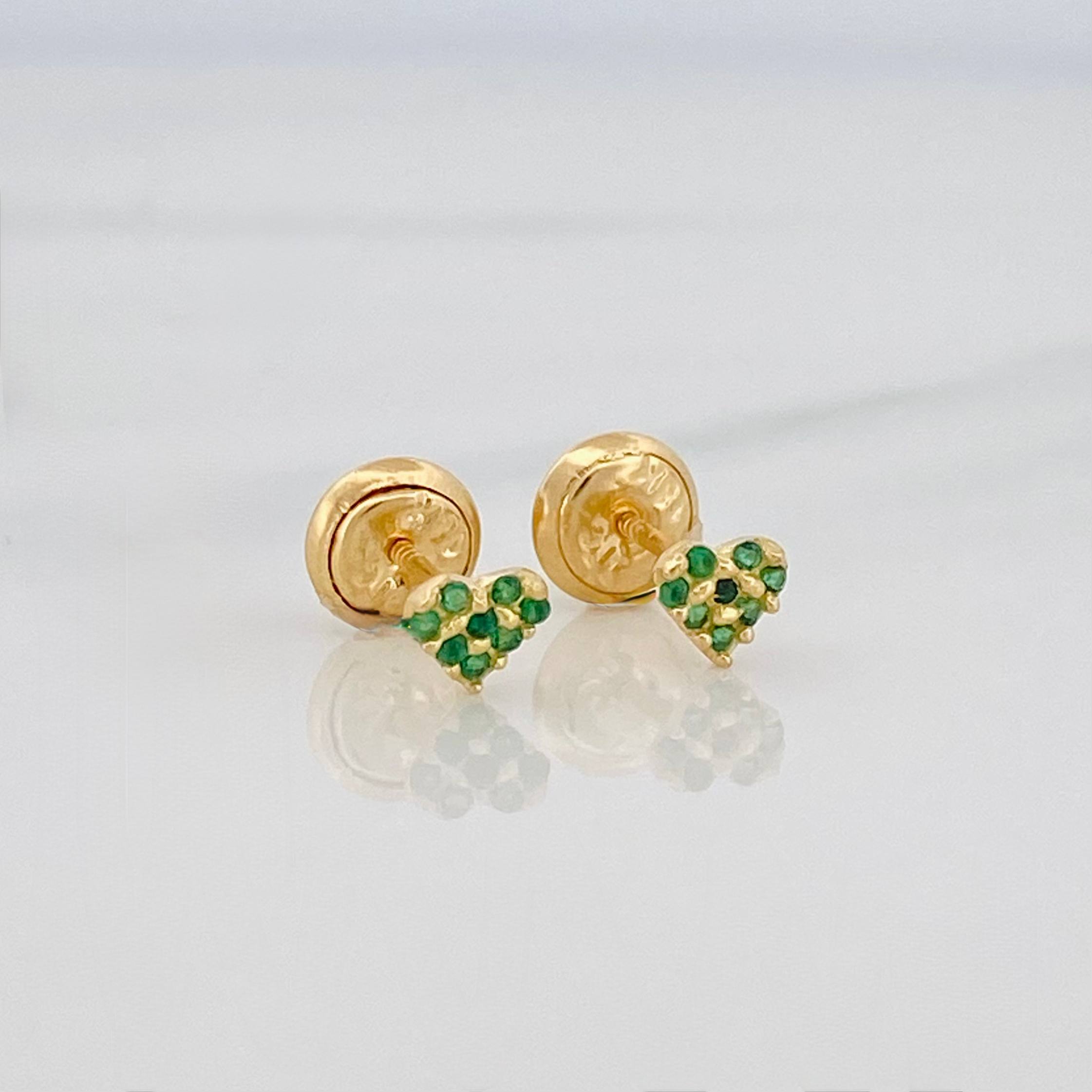 Topos Corazón Tupido 0.65 g / 4.6 mm Oro Amarillo 18K