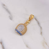 Dije Botella Don Julio 7.25gr / 4.2cm / Circones Blancos Azules Dos Oros Amarillo Blanco 18K $