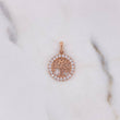 Dije Arbol De La Vida 1.5gr / 2.1cm / Circones Blancos Oro Rosa 18K $