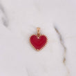 Dije Corazon 3.1gr / 2cm / Rojo Electroestático Oro Rosa 18K $