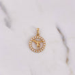 Dije San Miguel Arcangel 1.4gr / 2.1cm / Circones Blancos Oro Amarillo 18K #
