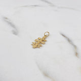 Dije Cruz de Caravaca 0.8gr / 2.5cm / Texturizada Oro Amarillo 18K #